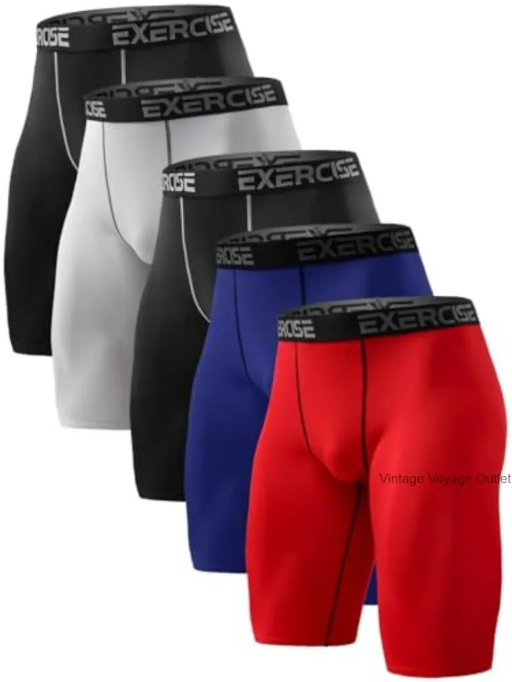 Men's Compression Shorts 4-Way Stretch Spandex Athletic Underwear for Running
